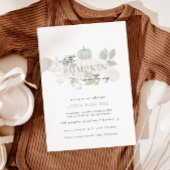Sage & White - Little Pumpkin Fall Baby Shower Einladung