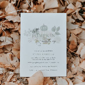 Sage & White - Little Pumpkin Fall Baby Shower Einladung
