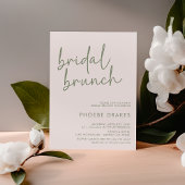Sage & White Minimalistisch Script Bridal Brunch Einladung