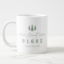 Sage White Zuhause Sweet Zuhause Personalisierter  Jumbo-Tasse