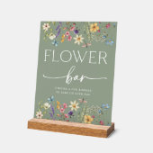 Sage Wildblume Brautparty Blume Bar Sign Acrylschild (Winkel)