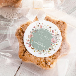 Sage Wildblume Fairy Princess Birthday Tee Party Runder Aufkleber