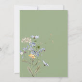 Sage Wildflower Garden Elegant Wedding Einladung (Rückseite)