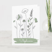 Sage Wildflower – Minimalist Gift for Her (Vorderseite)