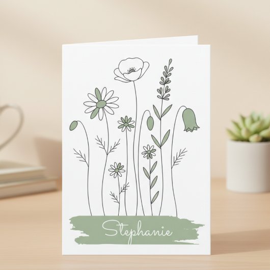 Sage Wildflower – Minimalistisches Geschenk für Si