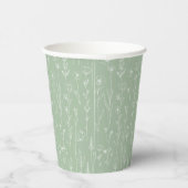 Sage Wildflower Party Cup | Botanical Floral Pappbecher (Rechts)