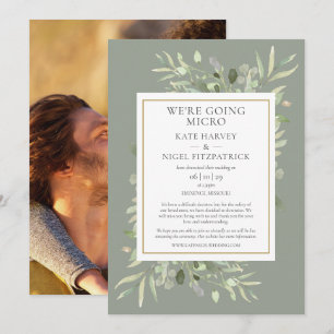 Sage Wir gehen auf Micro-Hochzeit mit verkleinerte Einladung