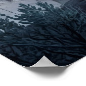 Sage Wolf Desert Moon Poster (Ecke)