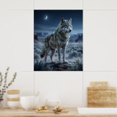 Sage Wolf Desert Moon Poster (Küche)
