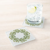 SAGE WREATH Glass Drink Untersetzer (Schrägansicht)