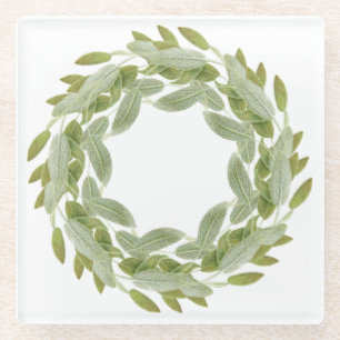 SAGE WREATH Glass Drink Untersetzer