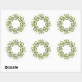 SAGE WREATH Große Round Stickers (Blatt)