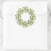 SAGE WREATH Große Round Stickers (Tasche)