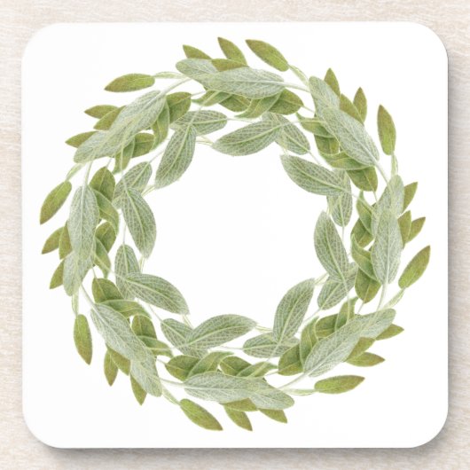 SAGE WREATH Hard Plastic Untersetzer (Vorderseite)