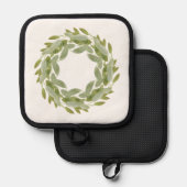 SAGE WREATH Pot Holder Topflappen (Vorderseite/Rückseite)