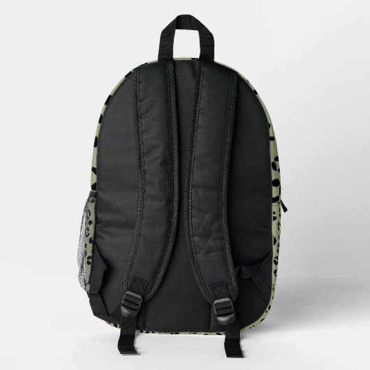 Saged Leopard Bedruckter Rucksack (Rückseite)