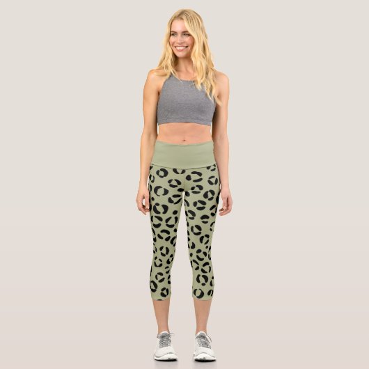 Saged Leopard Capri Leggings (Vorderseite)