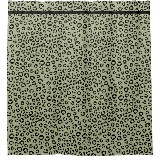 Saged Leopard Duschvorhang (Vorderseite)