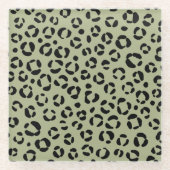 Saged Leopard Glasuntersetzer (Vorderseite)