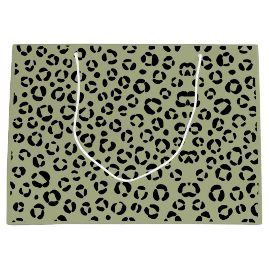 Saged Leopard Große Geschenktüte (Vorderseite)