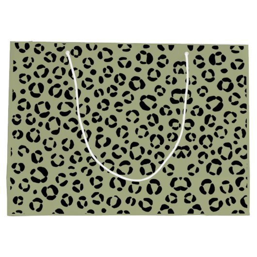 Saged Leopard Große Geschenktüte (Rückseite)