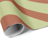 Sagegrün gestreifte Erde moderne Geschenkrolle Geschenkpapier (Rolleneckpunkt)