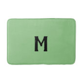 Sagegrün Monogramm Badematte (Vorderseite)