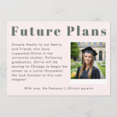 Sagegrün und Rosa Moderne Bogen-Foto-Abschlussfeie Ankündigung (Rückseite)