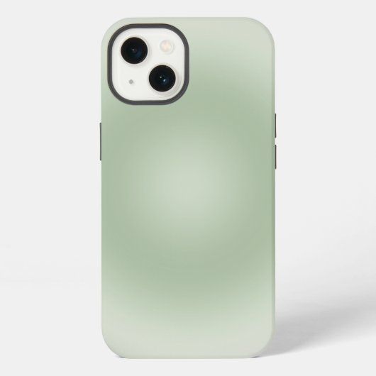 Sagegrün-Verlaufs-Aura iPhone Hülle (Rückseite)