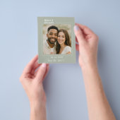 Sagegrüne Elfenbein-Foto-Hochzeit Save the Date Flyer (Gruppe)