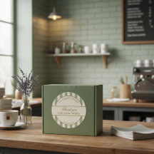 Sagegrüne französische Bistro-Bäckereiverpackung