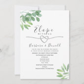 Sagegrüne Mikrowedding Einladung (Vorderseite)
