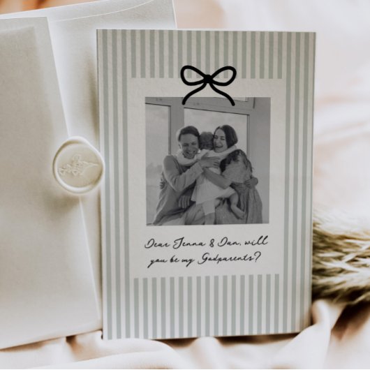 Sagegrüne Streifen Patenonkel Vorschlag Einladung