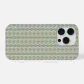 Sagegrüner Art Deco Bogen Luxus-Muster iPhone Hülle (Rückseite (Horizontal))