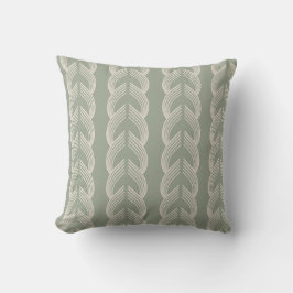 Sagegrüner Art Deco Bogen Luxus-Muster Kissen