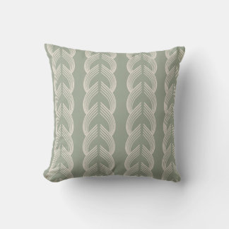 Sagegrüner Art Deco Bogen Luxus-Muster Kissen