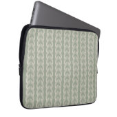 Sagegrüner Art Deco Bogen Luxus-Muster Laptopschutzhülle (Vorne Rechts)