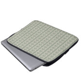 Sagegrüner Art Deco Bogen Luxus-Muster Laptopschutzhülle (Vorne Knopf)