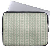 Sagegrüner Art Deco Bogen Luxus-Muster Laptopschutzhülle (Vorderseite)