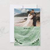 Sagegrüner Marmor & Gold Danke Karte (Vorderseite)