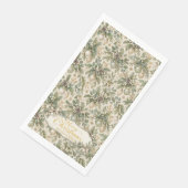 Sagegrüner Perlen-Weihnachten Serviette (Ecke)