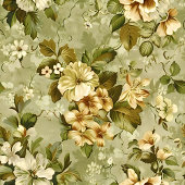 Sagegrünes Luxus-Decke mit botanischem Design in G Fleecedecke