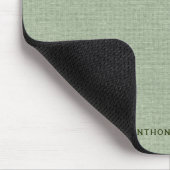 Sagegrünes Stofftextur Mousepad (Ecke)
