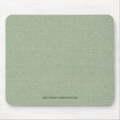 Sagegrünes Stofftextur Mousepad (Vorne)