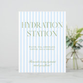 Sagegrünes und blaues Streifen-Hydrationsstationen (Stehend Vorderseite)