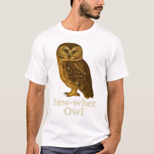 Sägekäuzchen-T-Shirt: Raubvogel-Natur-Design T-Shirt