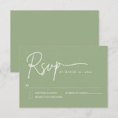 sagekräftige RSVP-Karte RSVP Karte (Vorne/Hinten)