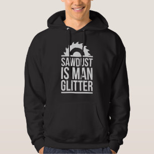 Sägemehl ist ein menschlicher Glitzer Hoodie