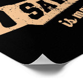 Sägemehl ist Man Glitzer Woodworking Spaß Poster (Ecke)