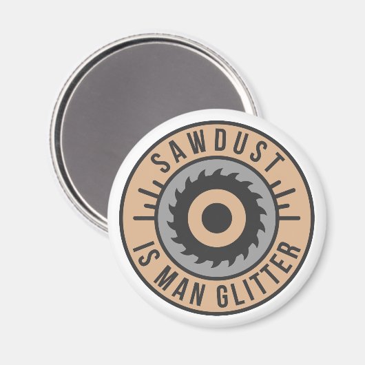 Sägemehl Magnet (Vorderseite/Rückseite)